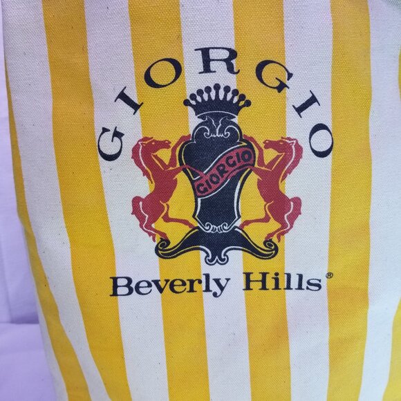 Giorgio Beverly Hills Women's Rare Vintage Canvas Beach Tote Bag - Picture 3 of 8